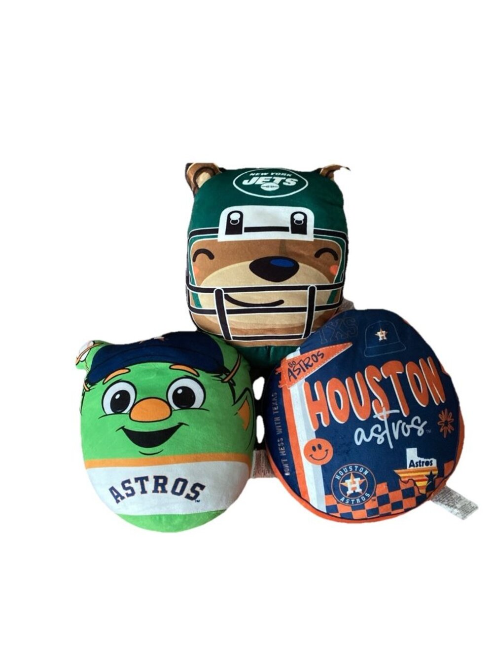 Squishy Pillows-Lot Of 3- New York Jets & 2 Astros
